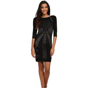 Calvin Klein Laser-Cut Contrast Sweater Dress XL